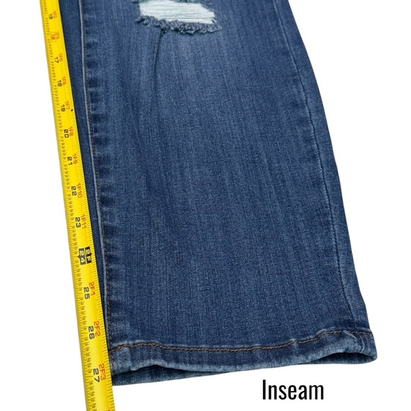 Judy Blue Pull on Boyfriend Fit Distressed Comfort Jeans Stretch Women’s 14W - Picture 11 of 12